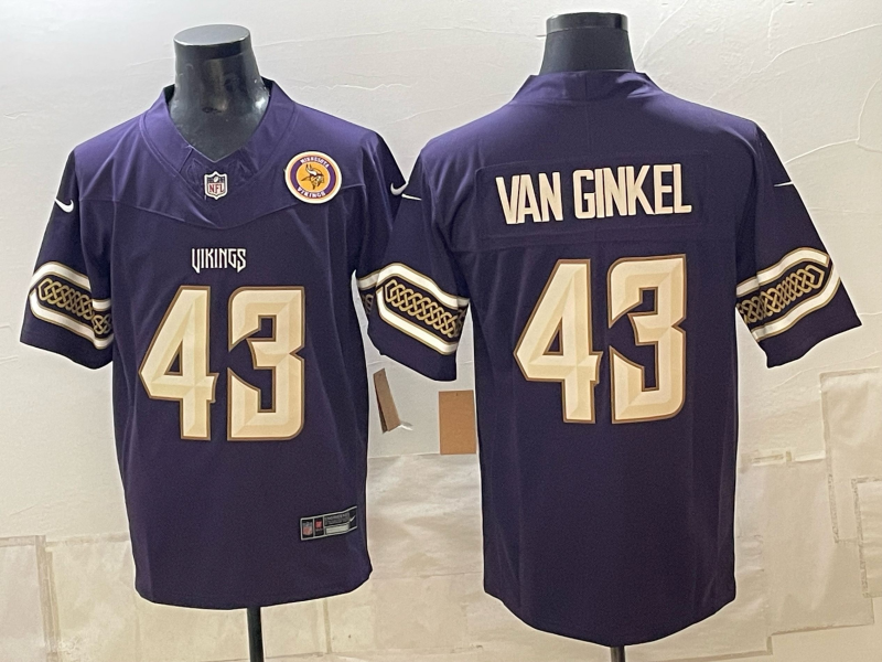 Men 2026 Minnesota Vikings #43 Van Ginkel purple Nike Limited NFL Jersey 091501